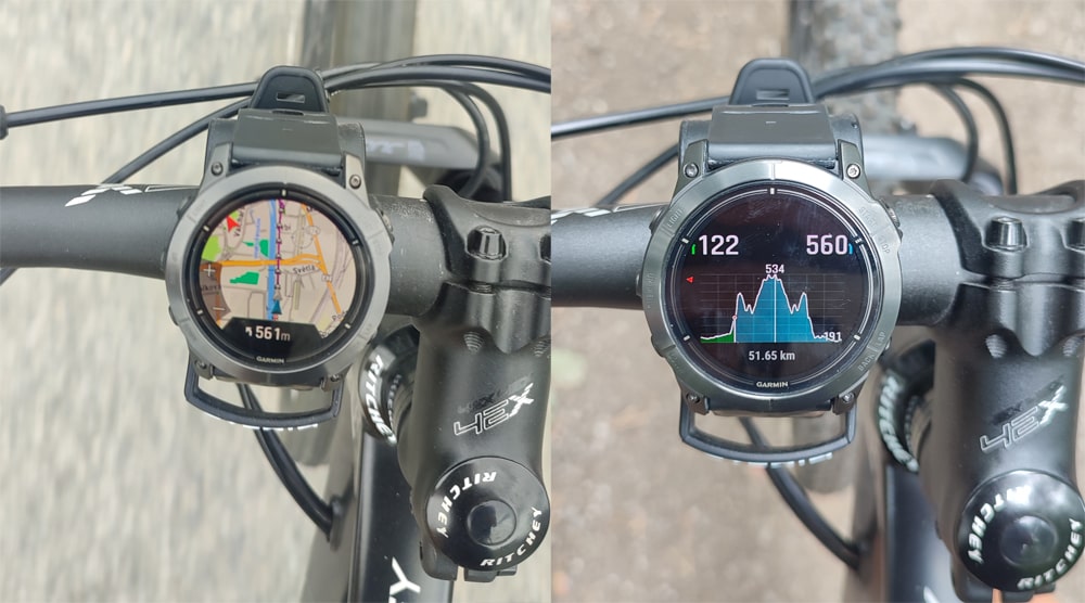 Pohled na mapy v hodinkách